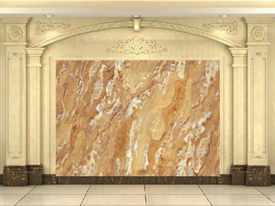 黃玉大理石高溫燒背景墻